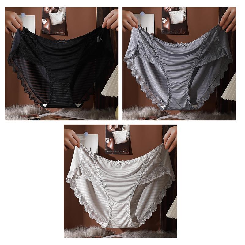 3Pcs/Set Lace Women Panties Breathable Plus Size Underwear French-Style Briefs Butt Lift Lingerie XL XXL 3XL 4XL 5XL