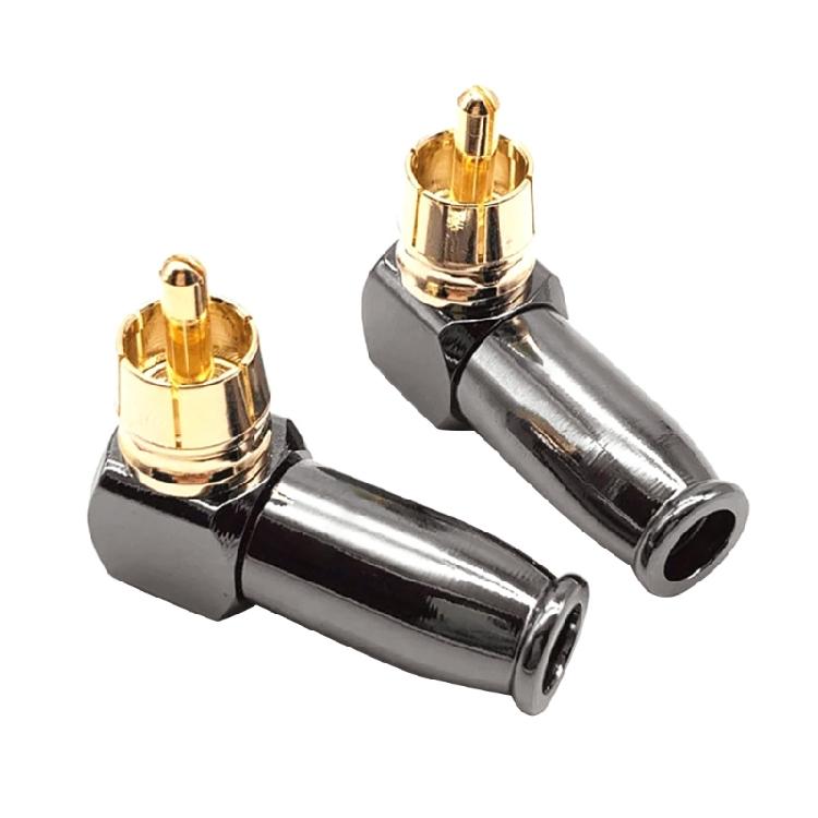 90-Grad-L-förmiger RCA-Stecker Audio-Video-Anschluss Lötadapter Buchse