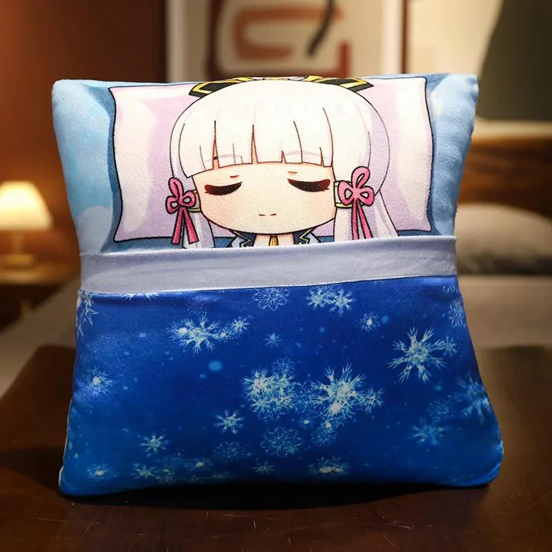 36x27cm Genshin Impact Plush Toy Kawaii throw pillow plush Tiwat Zoo Yae Miko Tartaglia Thoma Ganyu Diluc Plush Pillow Cartoon