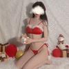 Women Erotic Lingerie Sets Sexy Three Points Plush Christmas Uniform Set Porn Bra Underwear Products for Adults