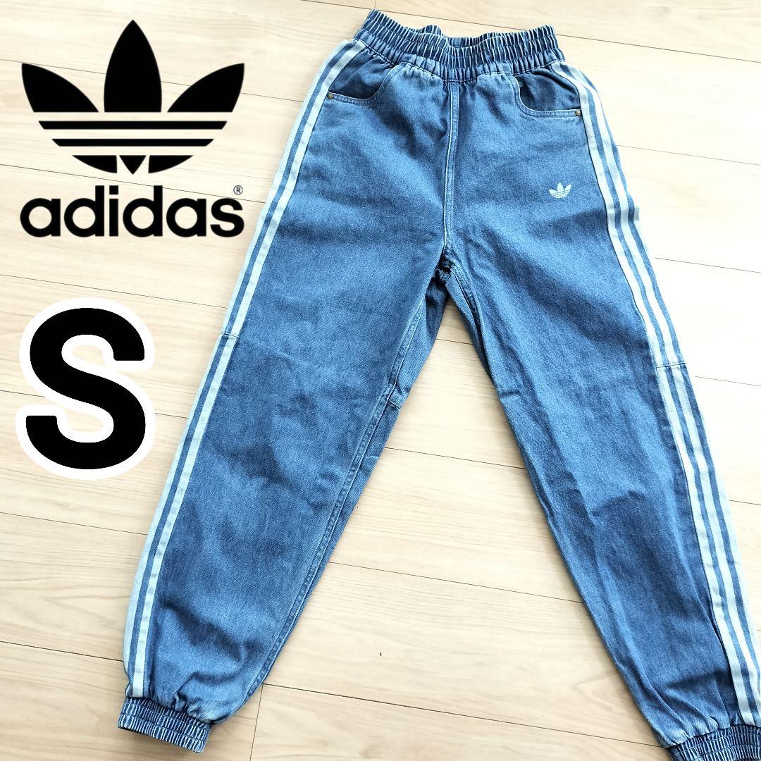 

[Б/У] Джинсовые брюки Adidas светло-темно-синего цвета, трикотаж, женский размер S