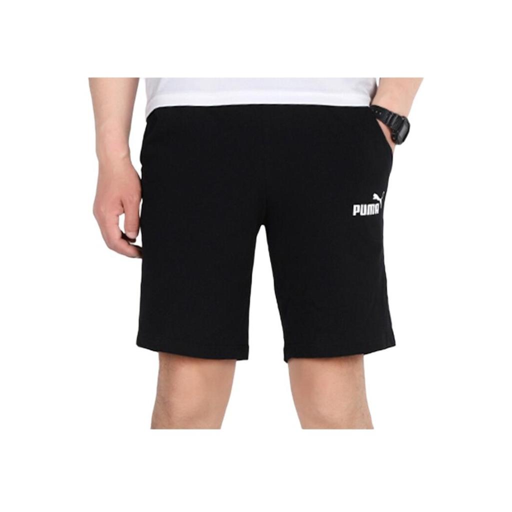 Puma Pantaloni scurți Ess din jerseu bărbați Pantaloni negru 853766-01