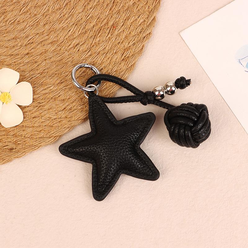 

Звезда из искусственной кожи брелок пятиконечная звезда брелок кулон женская сумка подвески универсальная сумочка подвесное украшение чёрный