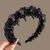 Women's Korean Lace Rhinestone Mesh Headband - Non-Slip, Face-Slimming, High-Top Design.