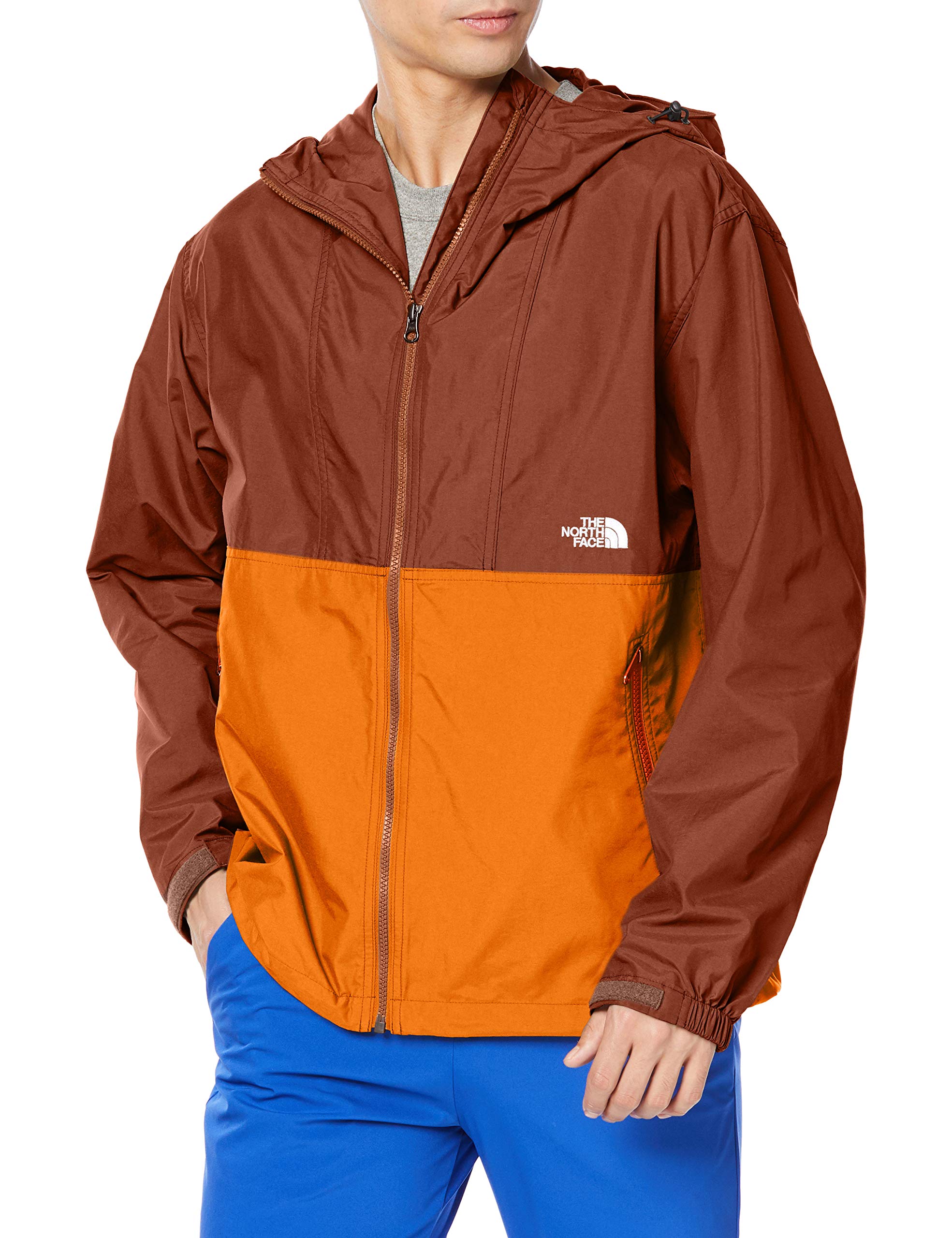 

The North Face Compact Water Flame L Men s Jacket, Repellent, Lightweight, NP71830, Orange/Turtle Brown,