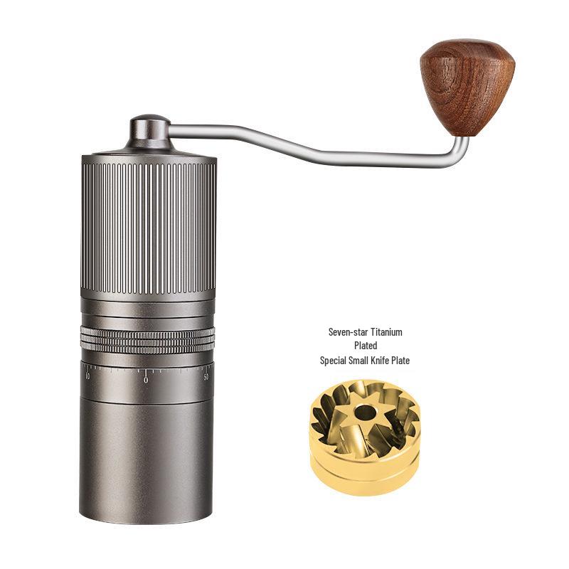 Portable Hand-Crank Coffee Grinder with Precision Adjustment for Home or Travel