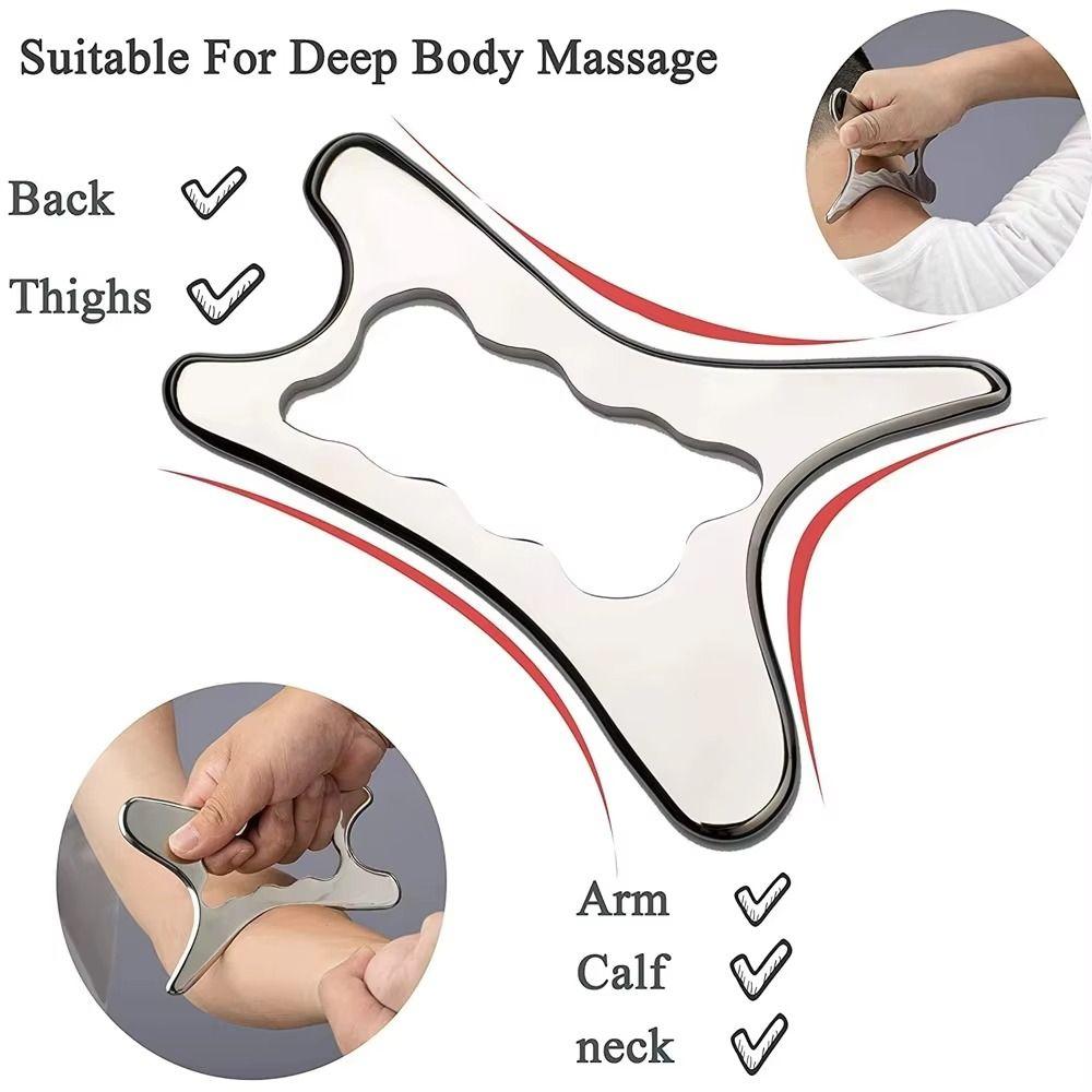 Stainless Steel Gua Sha Massage Tools Reduce Head Neck Pain Arm Massager Body Care