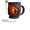 Sasquatch Forest Fires Mug Outdoor Coffee Mug 3D Vintage Sasquatch Mug Camping Halloween Novelty Drinkware