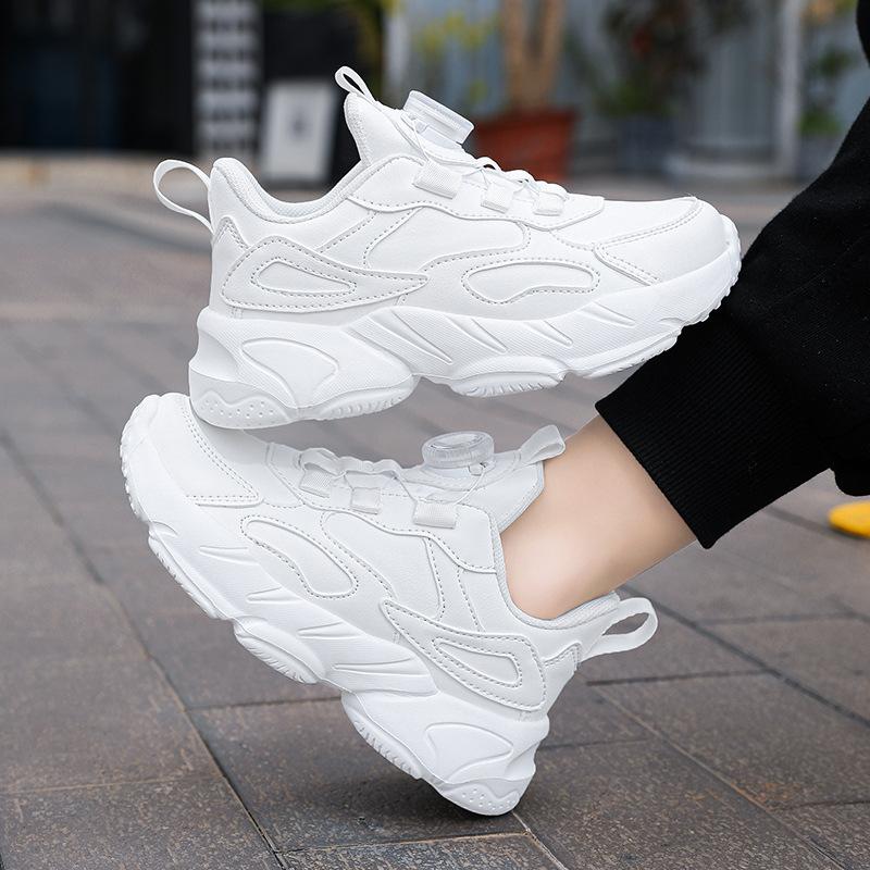 

Spring and summer rotating buckle sports single mesh white shoes children s sports shoes girls students men s casual shoes running shoes 39