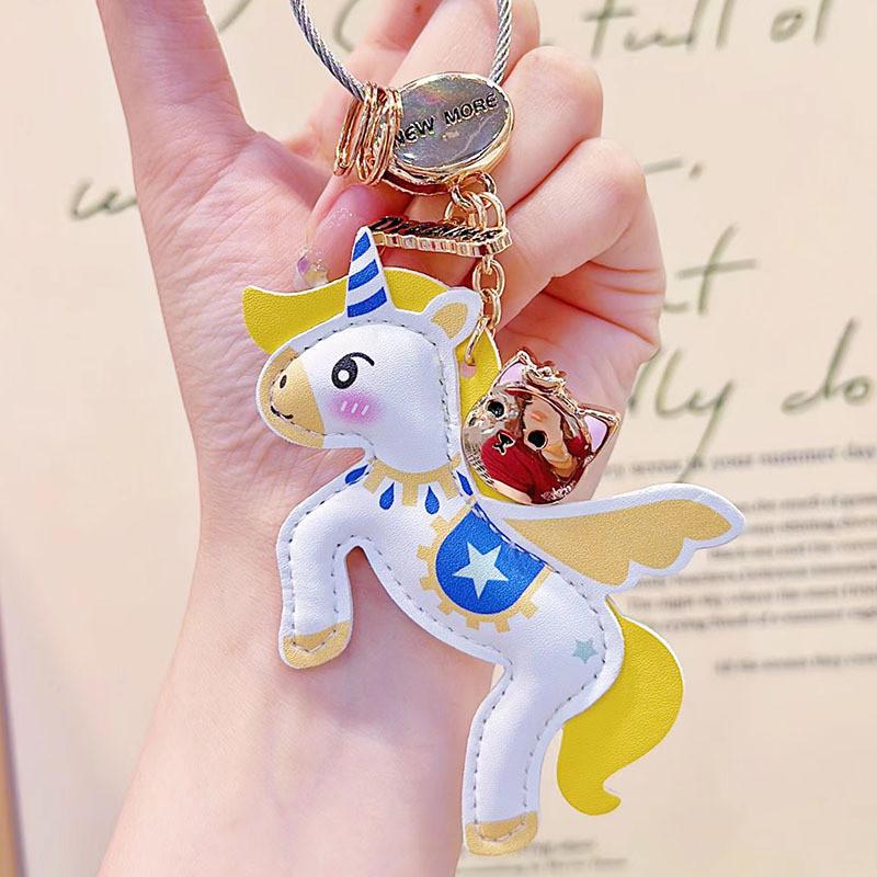 Unicorn Keychain Leather Handmade Gift For Women Creative Bag Accessory