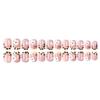 Square Press On Nail Flower Fake Nail Stick On Nail In 12 Sizes,24 Pcs French Nail Tips for DIY Nail Art Decorations