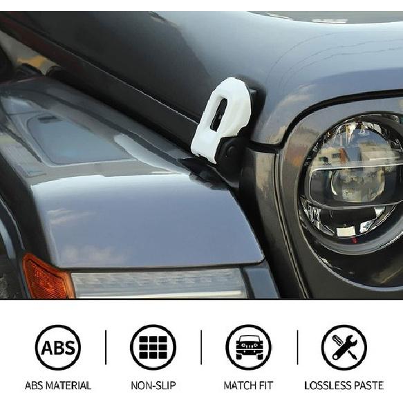 For Jeep Wrangler JL JLU JT 2018+ Hood Lock Latches Brackets Cover Decor Catch