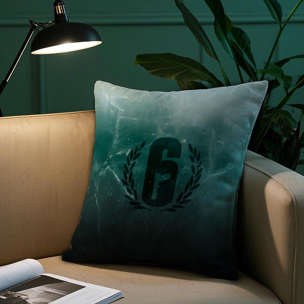 Rainbow Six Siege Pillow Case Pillowcase Anti-Dustmite Pillow Invisible Zipper Silky Short Plush Sofa Cushion Cover
