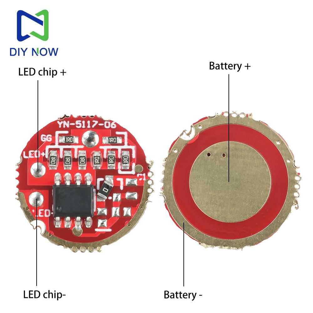 Single-Mode Flashlight Circuit Board for 6-15W LED Driver Board DC 3.7-4.2V Circuit Board Flashlight DIY Accessories