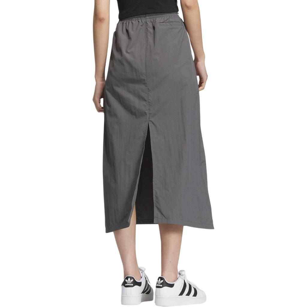adidas Originals 3s Parach Skirt Casual Long Skirt Women's Dark Gray JC6124