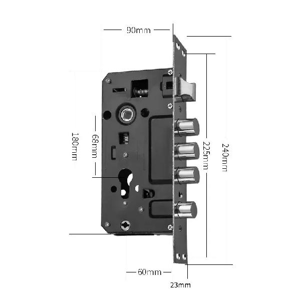 Stainless Steel Thickened Anti-theft Door Lock Universal Multifunctional Anti-theft Door Handle Lock Hardware Accessories