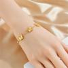 316L Stainless Steell Golden Luxury Laser Butterfly Bracelet For Women Girl New Trend Popular Hand Chain Zircon Gift