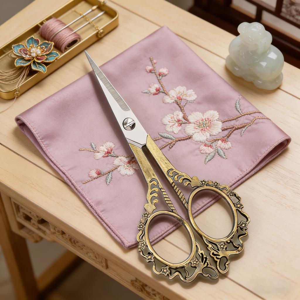 1PC, Durable Vintage Scissors Sewing Scissors Embroidery Tailor ScissorsFabric Cutter Craft Tool Sewing Supplies Sewing Tools