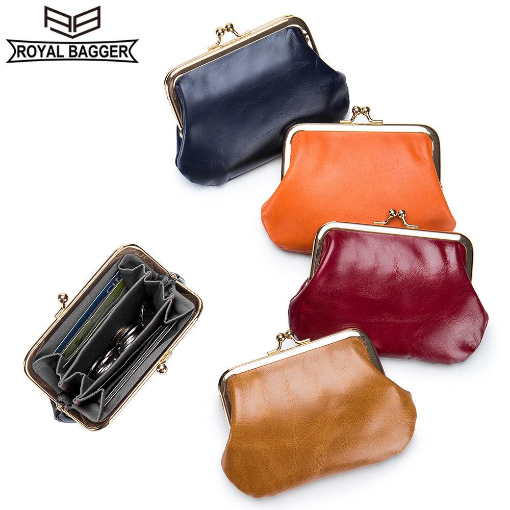 

Royal Bagger Короткий кошелек для женщин Натуральная коровья кожа Женская мода Конфеты Цветная Хасп Монета Кошелек Мини Сумка для хранения 2021