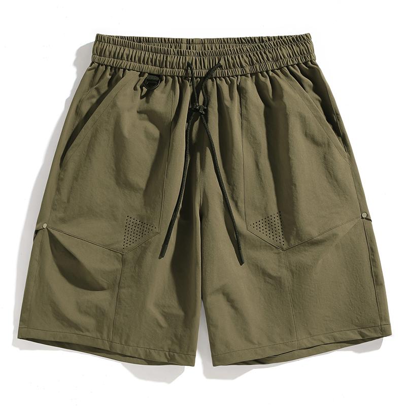 

Men s Cargo Shorts Loose Straight Casual Sports Ice Silk Shorts 2XL армия зеленый
