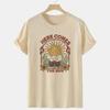 Summer Women Oversized Hippie Boho T Shirt Here Comes The Sun Graphic Tees Cotton Retro Tops Vintage Aesthetic Clothes Grunge