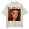 Cotton Vintage Washed Kawaii Disgusting Doll Face Funny Meme T Shirt  Fashion Menwomen Male Acid Wash Tees Vintage