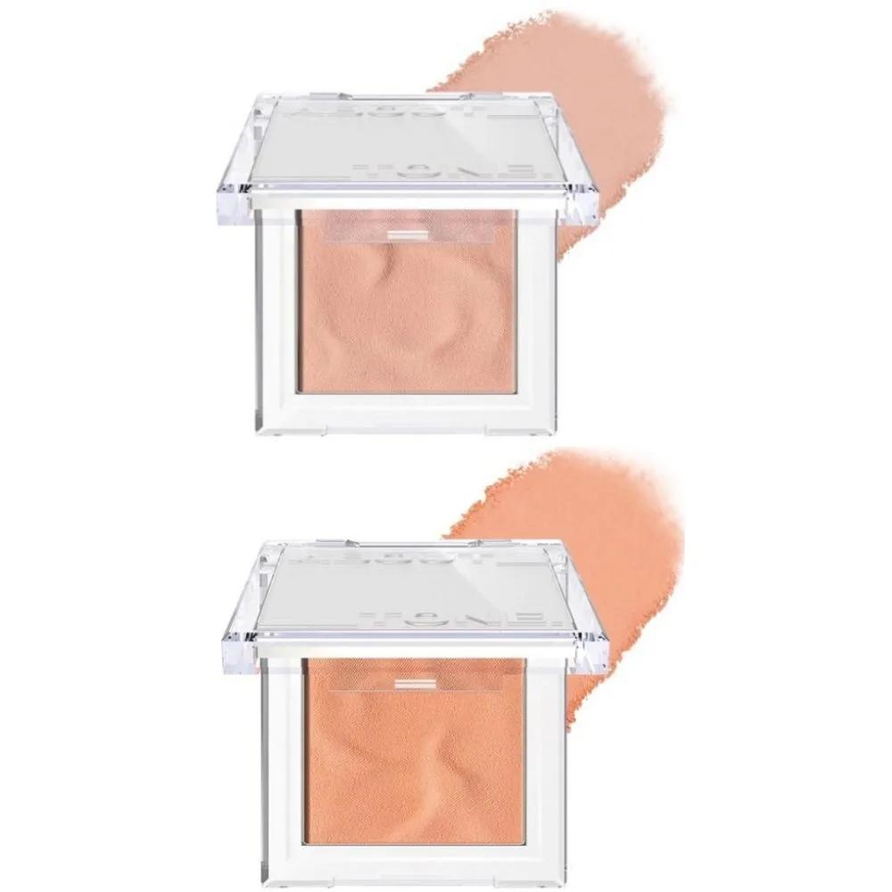 ABOUT TONE Blusher Warm Tone SET Veil Peach + Tangerine Orange