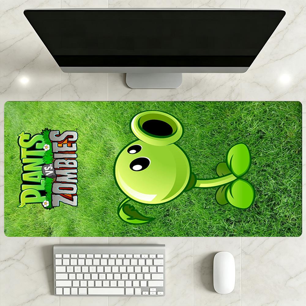 Plants Vs. Zombies Large Mouse Pad Desk Mouse Pad Computer Desk Mat Non-Slip Rubber Bottom Office Desk Accessory