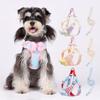 Stylish Plaid Dog Harness Set with Sweet Bow Decor Adjustable Breathable Anti-Escape Outdoor Small Dog Vest Girl Dog Accessories