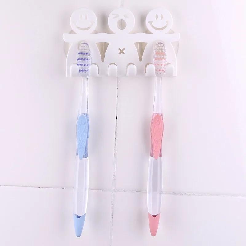 Xiaomi 1Pcs Smiling Person Shaped Toothpaste Rack Bathroom Kitchen Toothbrush Towel Holder Wall Sucker Hook Toothbrush(Colour: White)