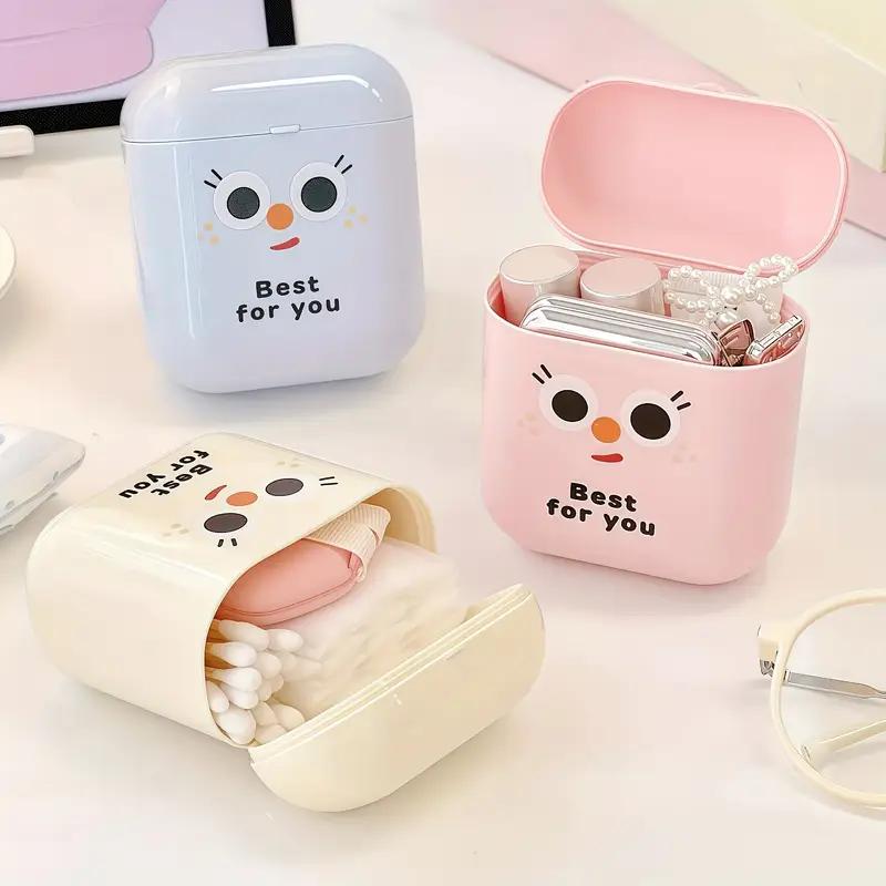 1PCS Multifunctional Data Cable Storage Box Portable Charger Lipstick Dust-proof Box Portable Mini Storage Box with Cover