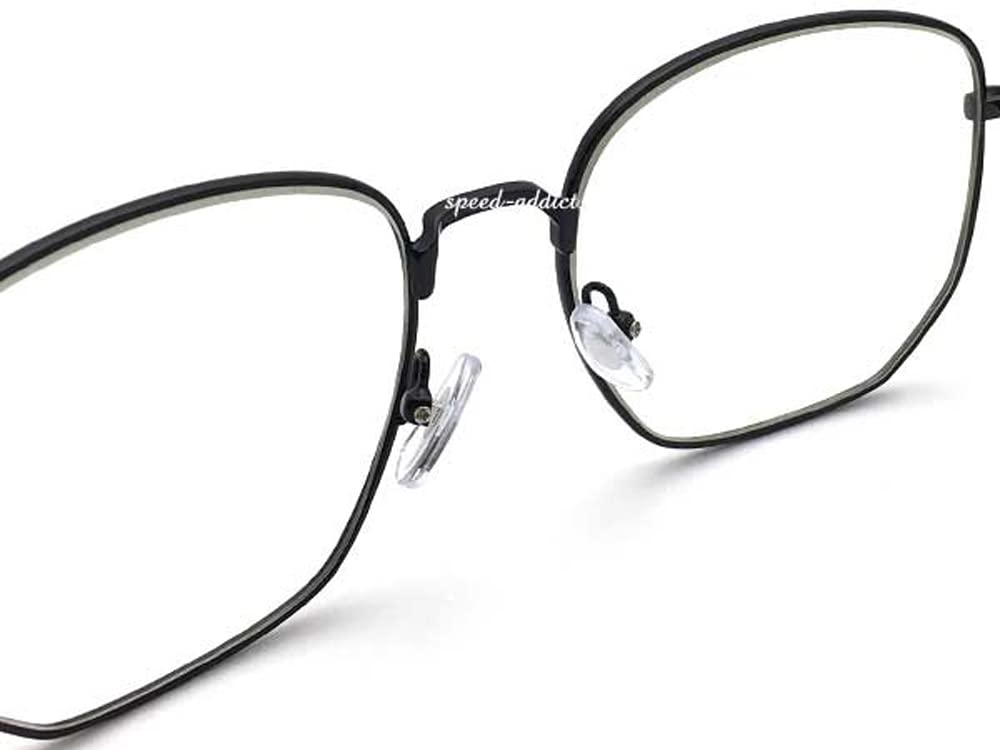 BIG METAL SQUARE SUNGLASS Metal Square BLACK CLEAR [SPEED ADDICT] (Big Sunglasses) ×