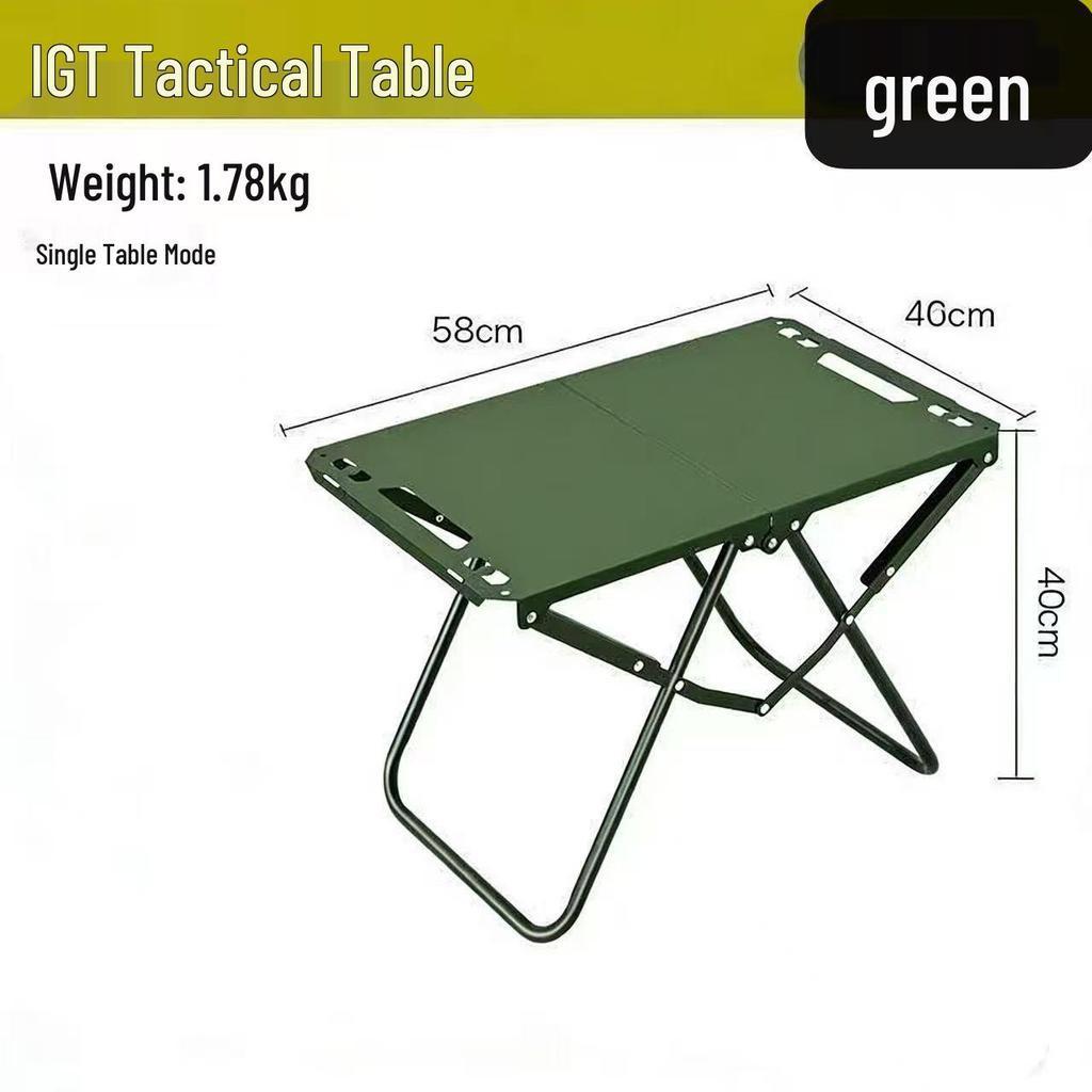 Tactical Folding Outdoor Table: Portable Multifunctional Camping, Picnic, and Tea Table