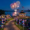 Solar Powered Flag Path-Lights Waterproof Eco Friendly Solar Powered & Auto Off Patriotic Holiday Celebrations