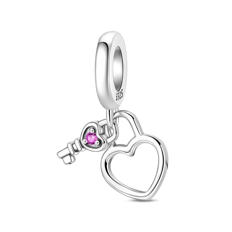 

copper Cross Birthday Stone Silicon Stop Charm Bead Charms Bead Dolphin Horseshoe Pendant Ideal For Authentic Bracelets Women Jewellery