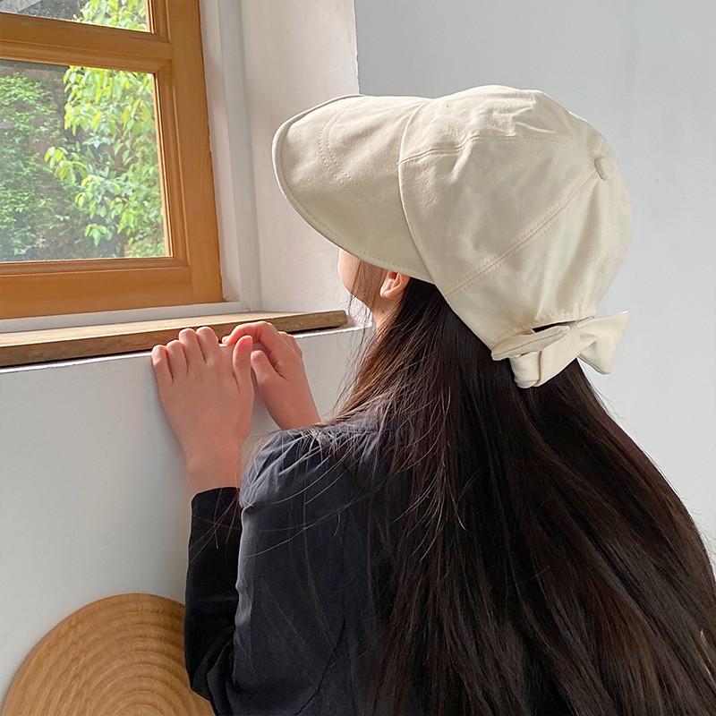 Sweet Adorable Sun Protection Bowknot Fisherman Hat For Women Breathable