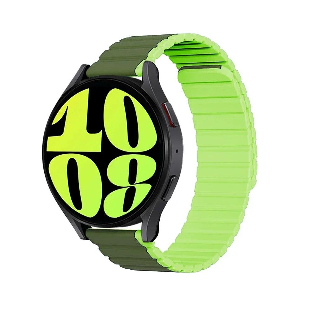 20mm 22mm Řemínek pro Samsung Galaxy Watch4 5 6 40/44mm Classic 42/43/46/47mm Magnetický silikonový náramek Amazfit GTS 2 4 mini Pás