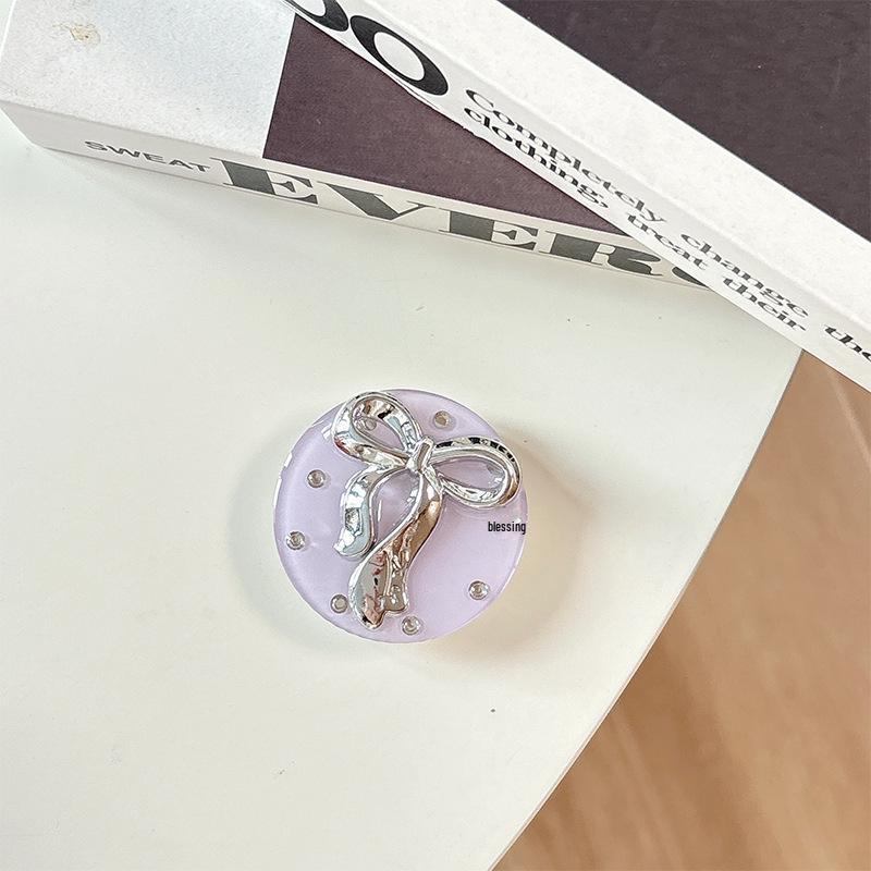 Creative Women s Ring Stand: Retractable Desktop Phone Holder & Airbag Support in Korean Ins Style