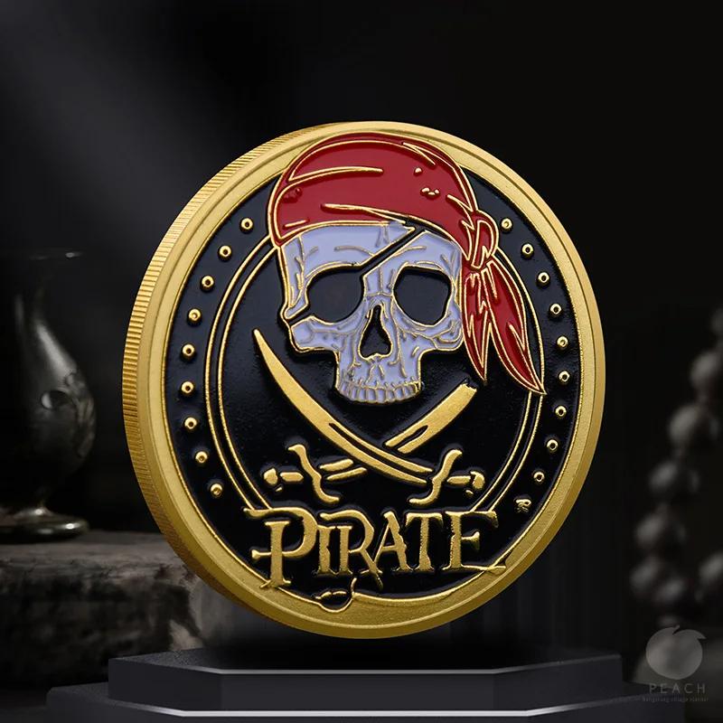 

Памятная монета «Военный вызов» Сувенир Пиратская коллекция Монета Памятная золотой