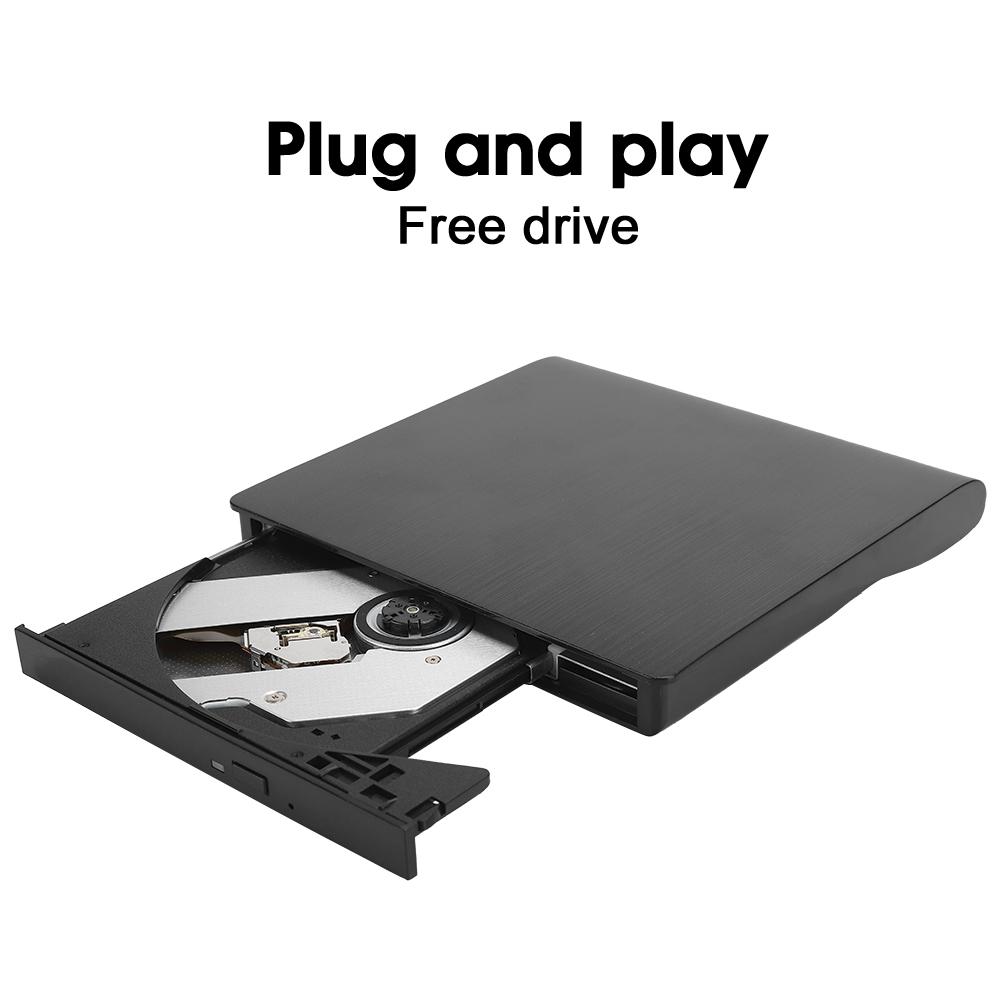 USB3.0 External Mobile Optical Drive DVD RW Burner Brushed Laptop Accessory for 8X DVD ROM