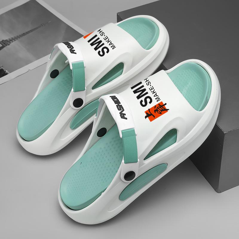 Sandals, light and breathable beach shoes, one-word soft-soled casual driving slippers