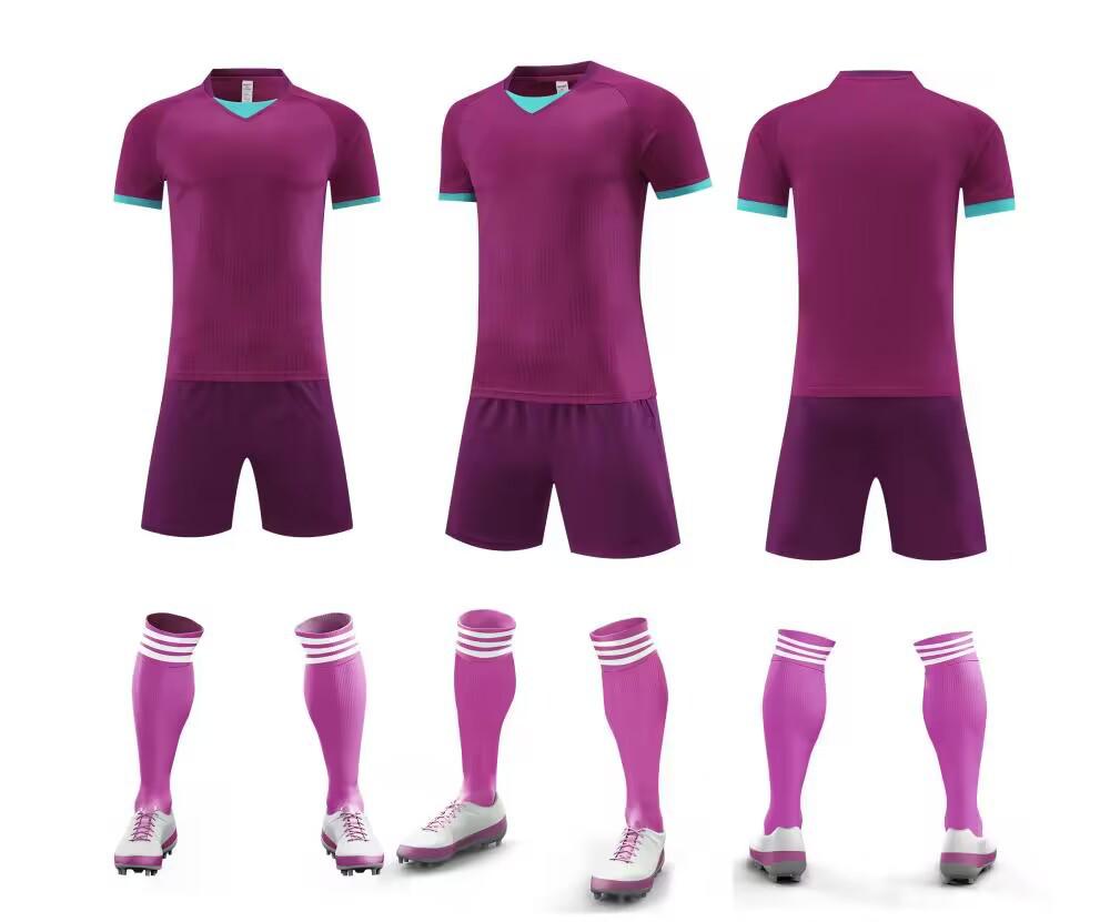 Men's Summer Short Sleeve Breathable Football Jersey Set - Adult & Children