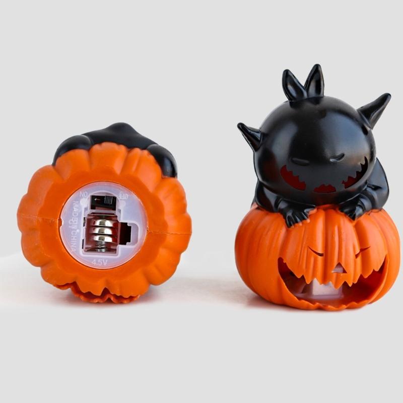Jacks O Lanterns Light up Halloween Pumpkin Decors Halloween Party Decorations with LED Light for Desk Table Decors
