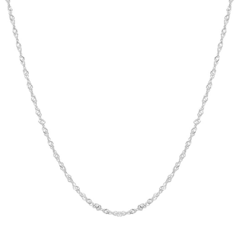 Green [925 Silver] Un.silver.204 / Twisted Necklace