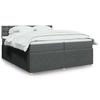 Maison Exclusive - Lattenrost-Bettgestell mit Matratze Dunkelgrau 200x200cm Stoff