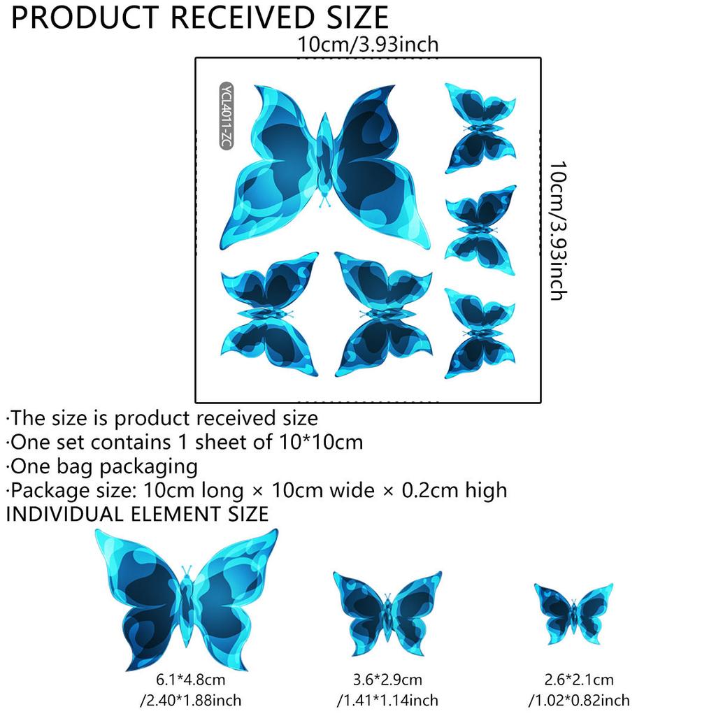 Blue Luminous Butterfly Wall Stickers Living Room Bedroom For Home Decor Switch Decals Glow In The Dark Self Adhesive Wallpaper