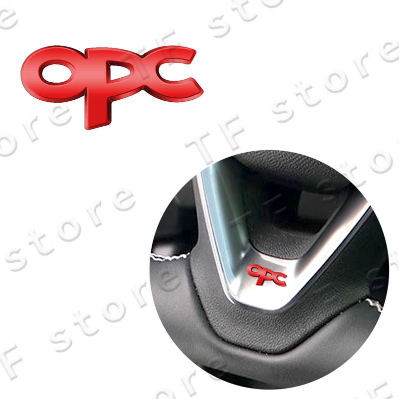OPC Line Logo Emblem Car Steering Wheel Interior Emblem Sticker For Opel Vauxhall Astra G H J K F Corsa Insignia Mokka