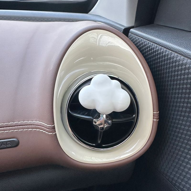 

New Car Air Freshener Lucky Star Car Vent Diffuser Stone Decoration Car Interior Accessories Ornament Gift for Girls Little White Cloud (with Its Own Fragrance)