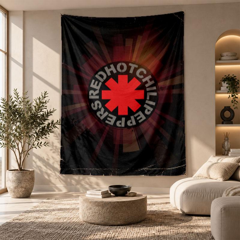 Decorative Tapestry,Red Hot Chili Peppers Printed Wall Art, Lightweight Wall Hanging For Bedroom Background