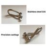 6mm Multipurpose Stainless Shackle Suitable for Chains Cables Camping Mountaineering Rigs Securing Cargo Equipments 2pcs
